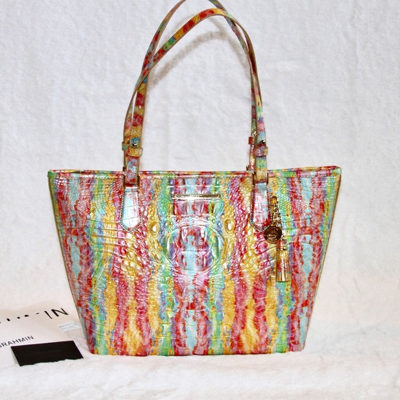 BRAHMIN Designer Bag Shoulder Tote Bag Leather Purse Saltwater Taffy Melbourne